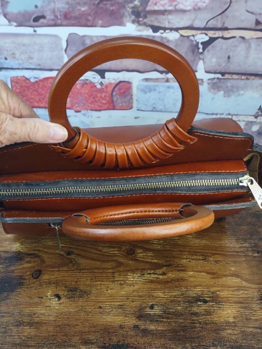 Patricia Nash "Lyon" Leather Circular-Handle Satchel - Picture 12 of 12